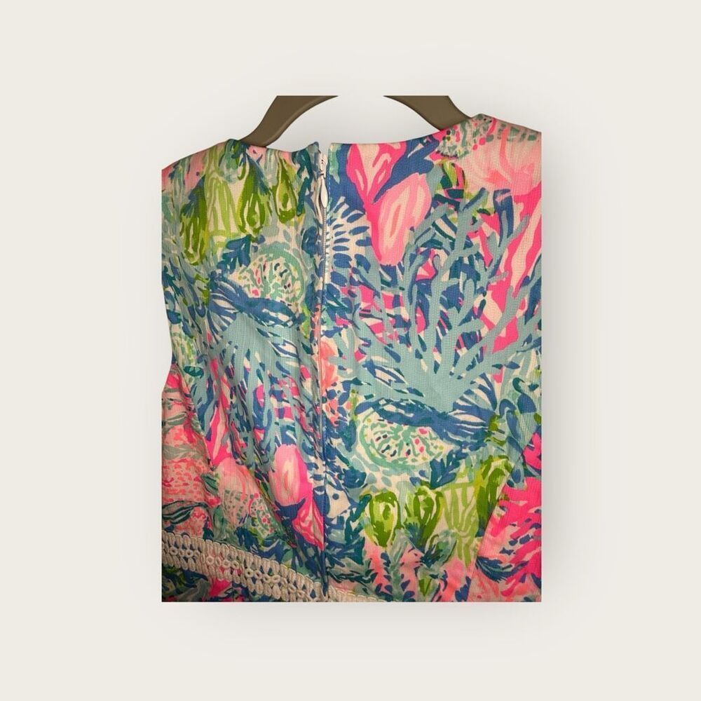 Lilly Pulitzer Railee Shift Dress Fished My Wish Size 2 - Picture 6 of 8